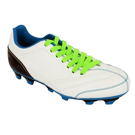 Lacets chaussures football plats polyester longueur 130 cm couleur vert fluo