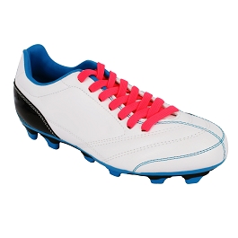 Lacets chaussures football plats polyester longueur 110 cm couleur rose fluo