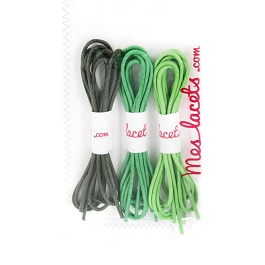 Coffret bio lacets ronds et fins 60 cm