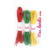 Coffret rasta lacets ronds et fins 60 cm