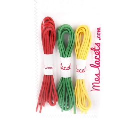 Coffret rasta lacets ronds et fins 60 cm