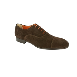 Lacets chaussures de ville orange ronds coton cirs longueur 45 cm