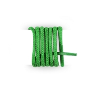 Lacets verts pour chaussures de ville ronds coton cirs longueur 120 cm couleur vert sapin